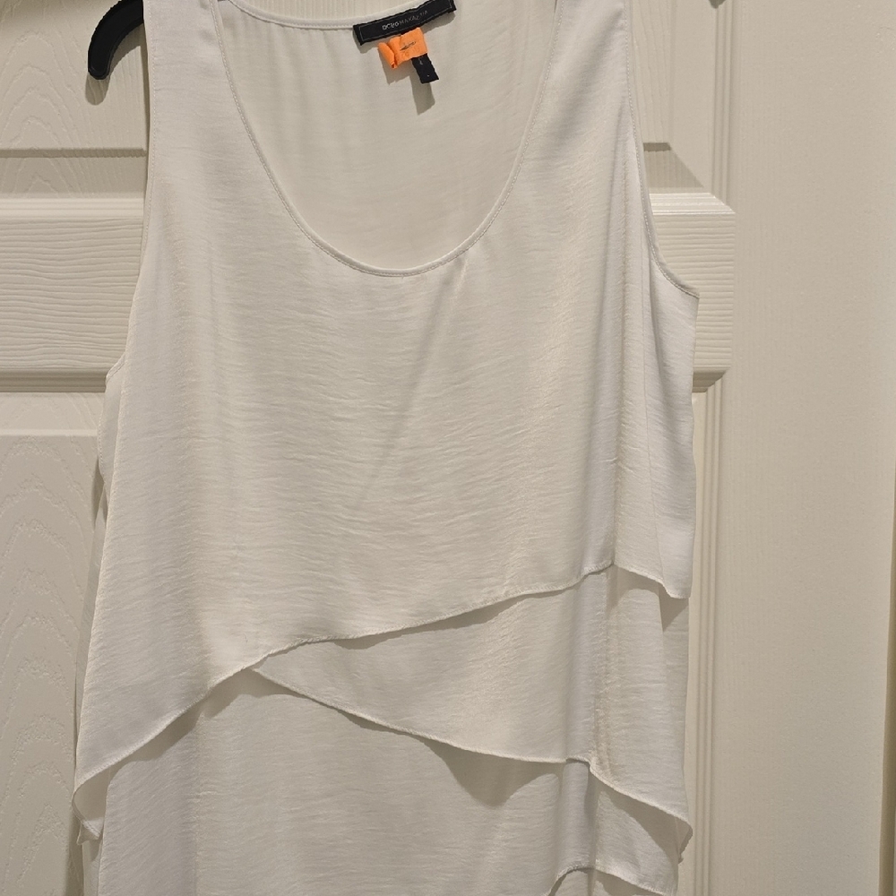 BCBGMaxAzria White Layered Tank Top - Picture 3 of 6